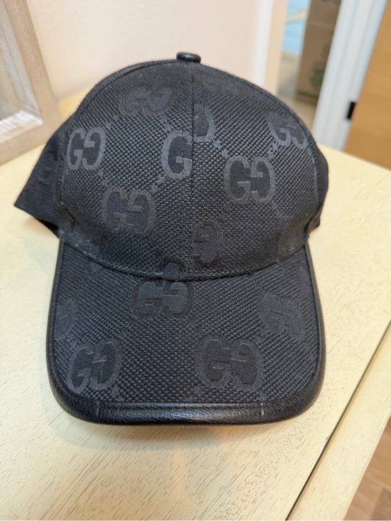 Gucci Accessories - Gucci Black GG Jacquard Logo Cap